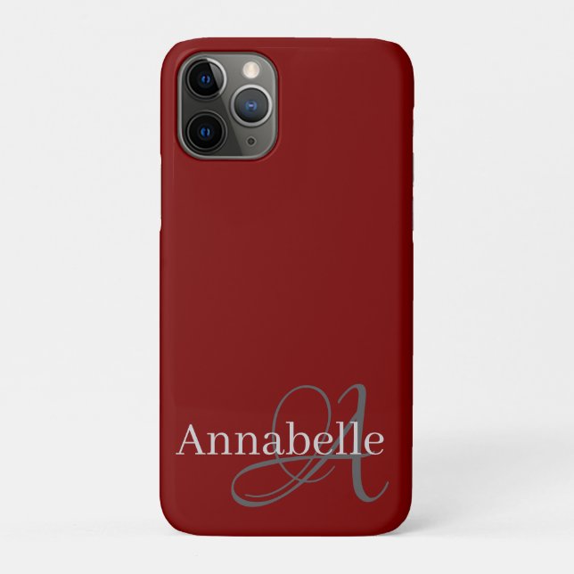 Coques Case-Mate iPhone Monogramme et nom (Dos)
