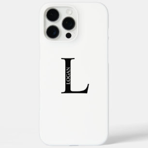 Coque iPhone 16 Pro Max Monogramme et nom personnalisés