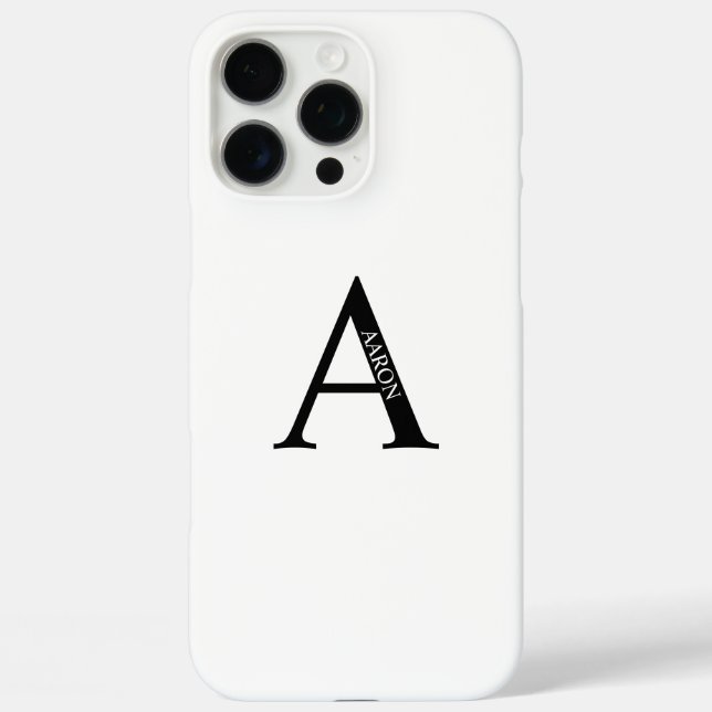 Coques Case-Mate iPhone Monogramme et nom personnalisés (Verso)