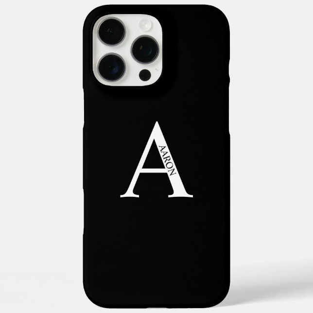Coques Case-Mate iPhone Monogramme et nom personnalisés (Verso)