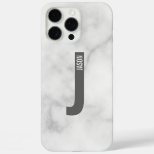 Coque iPhone 16 Pro Max Monogramme et nom personnalisés modernes