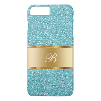 Coque iPhone 8 Plus/7 Plus Monogramme étincelant de dames