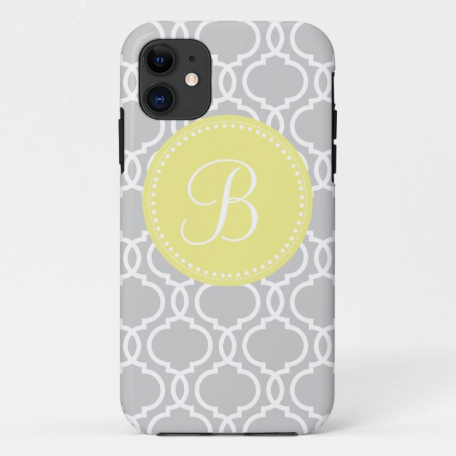 Coques Case-Mate iPhone Monogramme fait sur commande de Quatrefoil dans le (Dos)