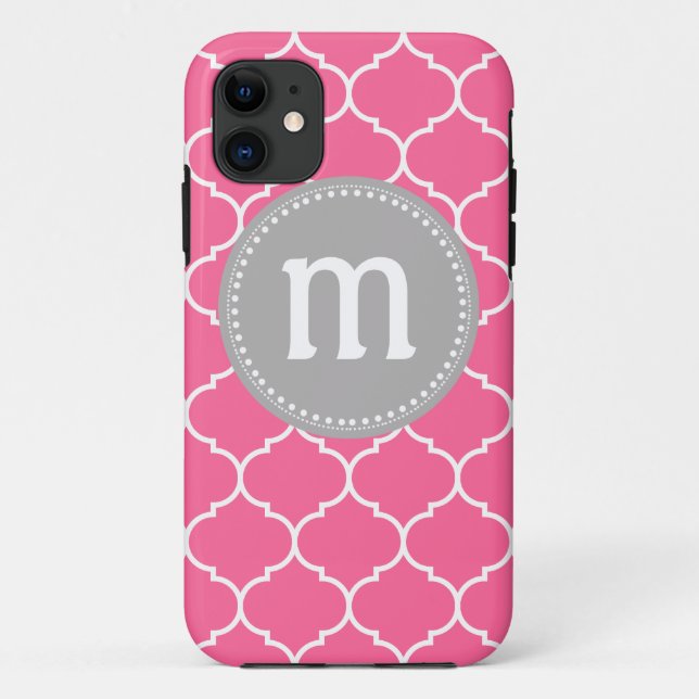 Coques Case-Mate iPhone Monogramme fait sur commande de Quatrefoil dans le (Dos)