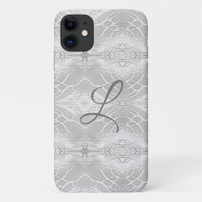 Coques Case-Mate iPhone Monogramme Faux Satin (Dos)
