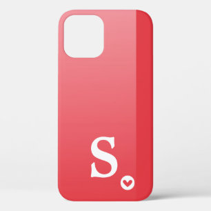 Case-Mate iPhone Case Monogramme Féminin Cœur Rouge Simple Moderne Chic