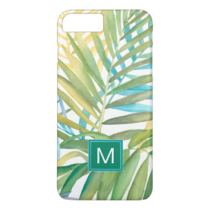 Coque Case-Mate Pour iPhone Monogramme Feuilles de palmiers tropicaux