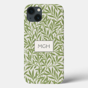Case-Mate iPhone Case Monogramme Feuilles de Saule Vert Vintage