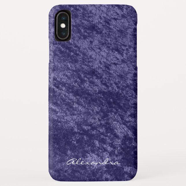 Coques Case-Mate iPhone Monogramme Fille Violet Violet Velours Violet Faux (Dos)