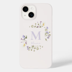 Coque Case-Mate iPhone monogramme floral aquarelle