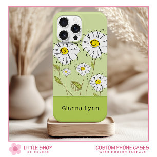 Coque Case-Mate iPhone Monogramme Floral aux Marguerites Modernes