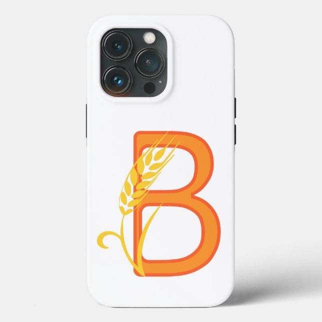 Coques Case-Mate iPhone monogramme floral B lettre majuscule (Verso)