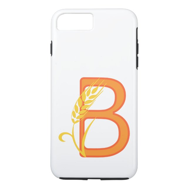 Coques Case-Mate iPhone monogramme floral B lettre majuscule (Dos)