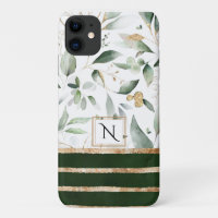 Monogramme Floral Botanique Aquarelle Parties scin