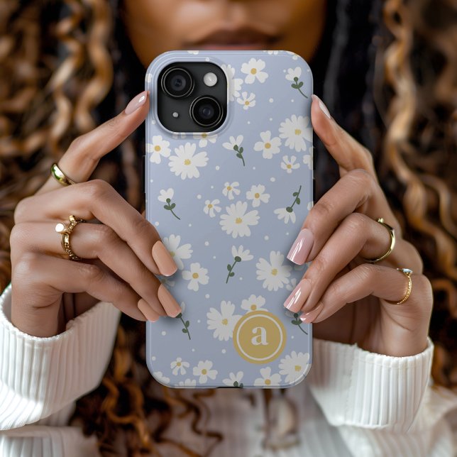 Coques Case-Mate iPhone Monogramme Floral Cute Daisy (Créateur téléchargé)