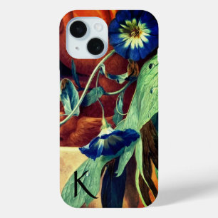COQUE Case-Mate iPhone MONOGRAMME FLORAL DES GLORIES DU MATIN BLEU