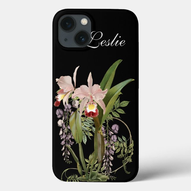 Coques Case-Mate iPhone Monogramme floral fantaisie (Verso)