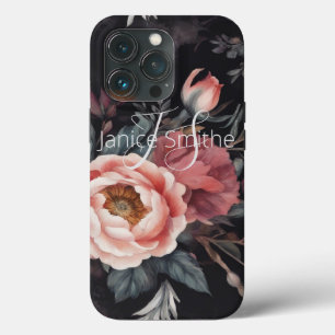 Case-Mate iPhone Case Monogramme floral foncé