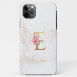 Case-Mate iPhone Case Monogramme Floral Nom Initiale Lettre E Personnali