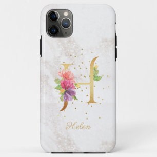 Case-Mate iPhone Case Monogramme Floral Nom Initiale Lettre H Personnali