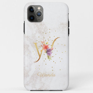 Case-Mate iPhone Case Monogramme Floral Nom Initiale Lettre W Personnali