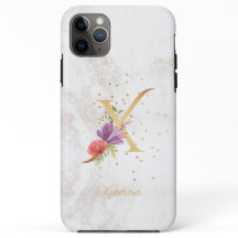 Monogramme Floral Nom Initiale Lettre X Personnali