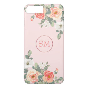 Case-Mate iPhone Case Monogramme floral rose pâle rose Rose