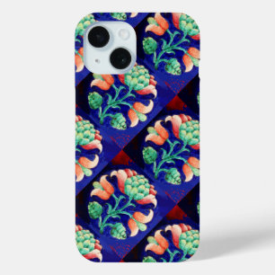 COQUE Case-Mate iPhone MONOGRAMME FLORAL VERT ROSE BLEU