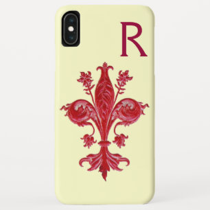 COQUE Case-Mate iPhone MONOGRAMME FLORENTINE ROUGE LILY FLEUR DE LIS
