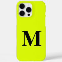 Monogramme Fluoro Chartreuse Jaune Neon Moderne