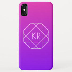 Case-Mate iPhone Case Monogramme géométrique cool Magenta Violet Pourp