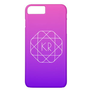 Case-Mate iPhone Case Monogramme géométrique cool   Violette violette ma