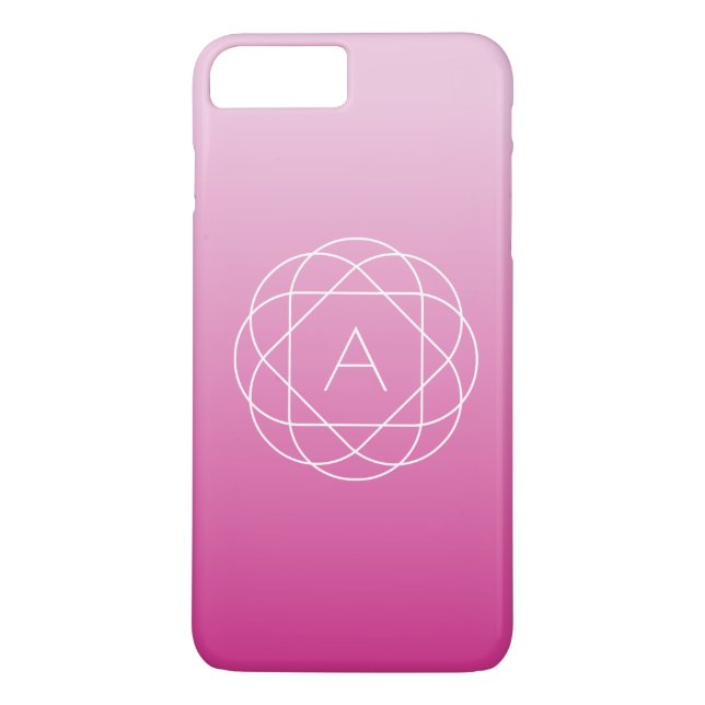 Coques Case-Mate iPhone Monogramme géométrique en forme de fleur | Ombre d (Dos)