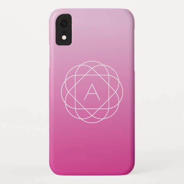 Coques Case-Mate iPhone Monogramme géométrique en forme de fleur | Ombre d (Dos)