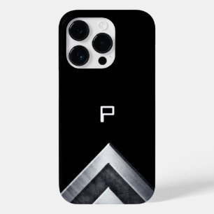 Coque Case-Mate iPhone Monogrammé Géométrique Métal Noir