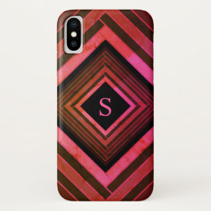 Etui iPhone Case-Mate Monogramme géométrique rose rustique moderne