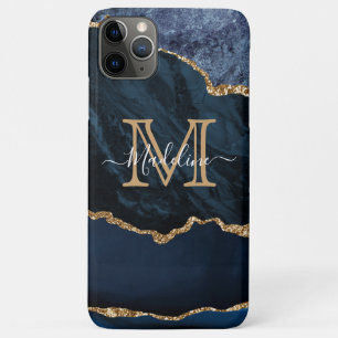 Case-Mate iPhone Case Monogramme Girl Marine Blue Agate Geode