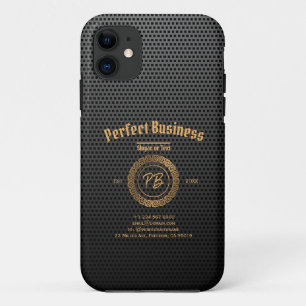 Case-Mate iPhone Case Monogramme Gold Frame Black Professional Luxe Chic