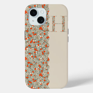 COQUE Case-Mate iPhone MONOGRAMME GRAND-MILIEU H BG FLEURS ROUGES