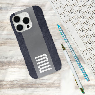 Coque iPhone 16 Pro Monogramme gras en cuir métallisé avec lanière
