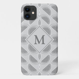 Case-Mate iPhone Case Monogramme gris argent pastèque