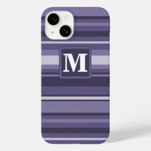 Coque Case-Mate iPhone Monogramme heather violet bandes Coque-Mate iPhone