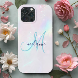 Case-Mate iPhone Case Monogramme holographique iridescent chic