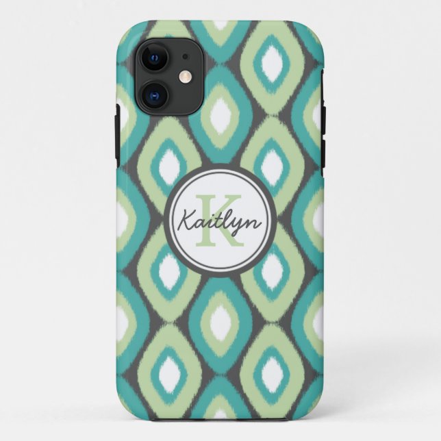 Coques Case-Mate iPhone Monogramme Ikat Diamonds Motif (Dos)
