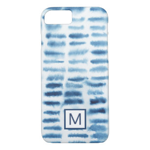 Coque Case-Mate iPhone Monogramme   Impression de l'aquarelle Indigio