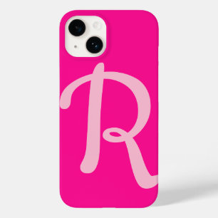 Coque Case-Mate iPhone Monogramme Initial Hot Pink