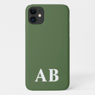 Case-Mate iPhone Case Monogramme initial minimal vert moderne
