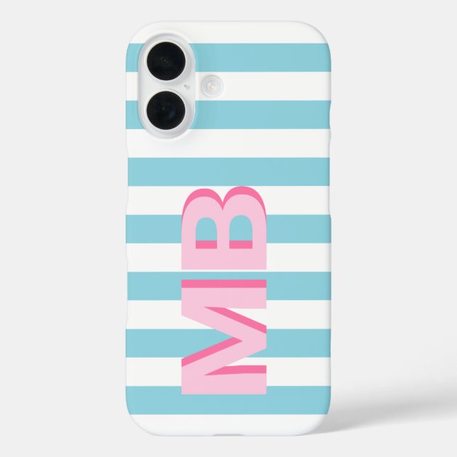 Coques Case-Mate iPhone Monogramme initial minimaliste moderne (Verso)