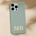 Coque iPhone 16 Pro Max Monogramme initial minimaliste moderne<br><div class="desc">Boîtier de téléphone Monogramme initial moderne bleu marine. Créez votre propre coque iphone personnalisé avec un nom initial personnalisé.</div>