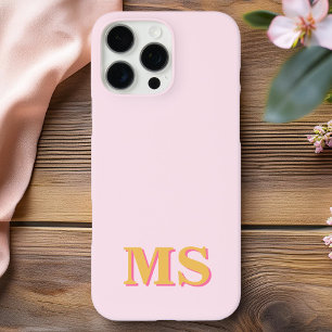 Coque iPhone 16 Pro Max Monogramme initial minimaliste moderne